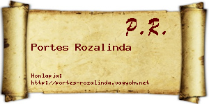 Portes Rozalinda névjegykártya